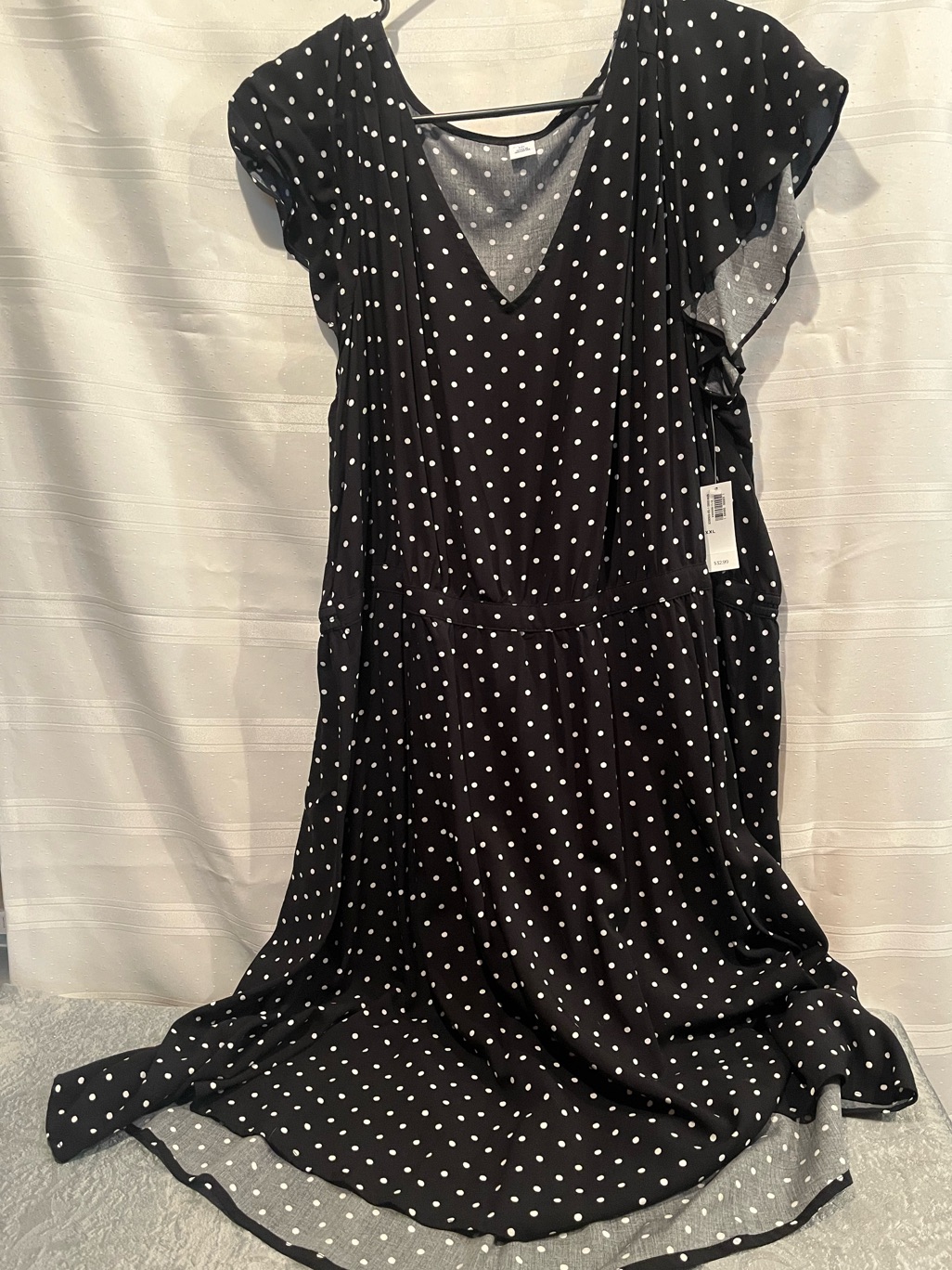 Nwt Old Navy Xxl Black White Polka Dot Summer Dress